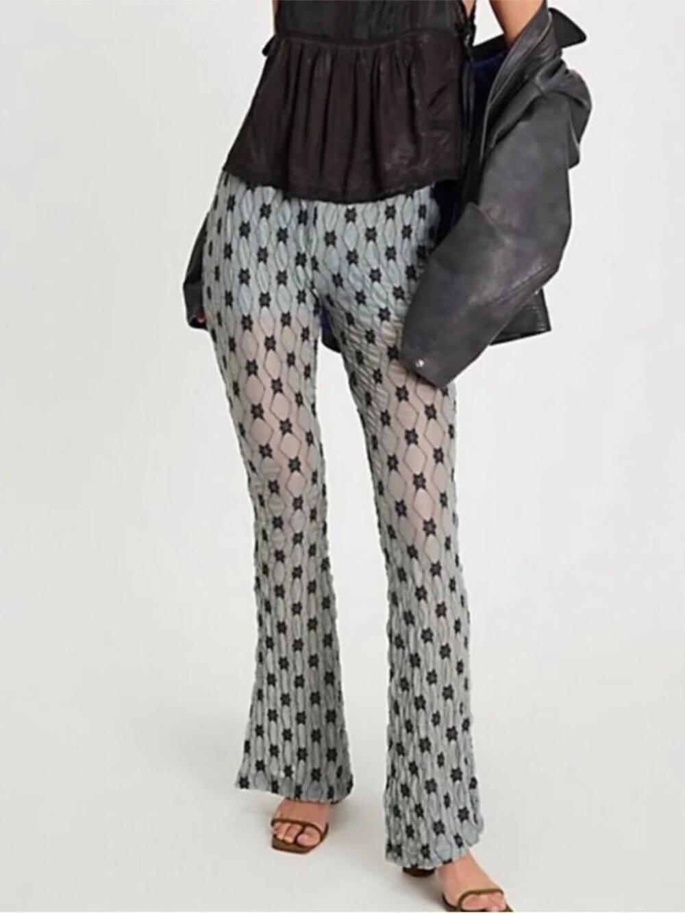 NWOT Free People Margo Overlay Lace Flare Pants